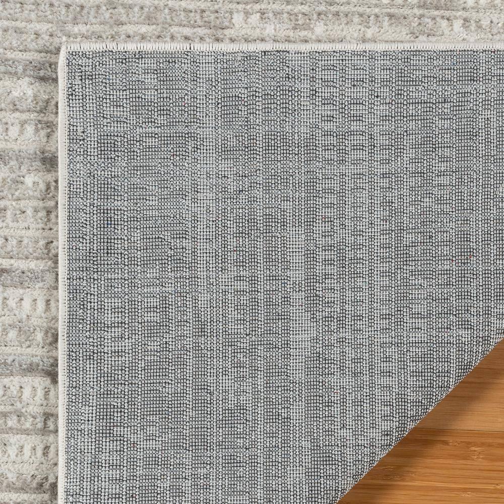 Missha Dario Modern Striped Gray Polyester High-Low Indoor Area Rug