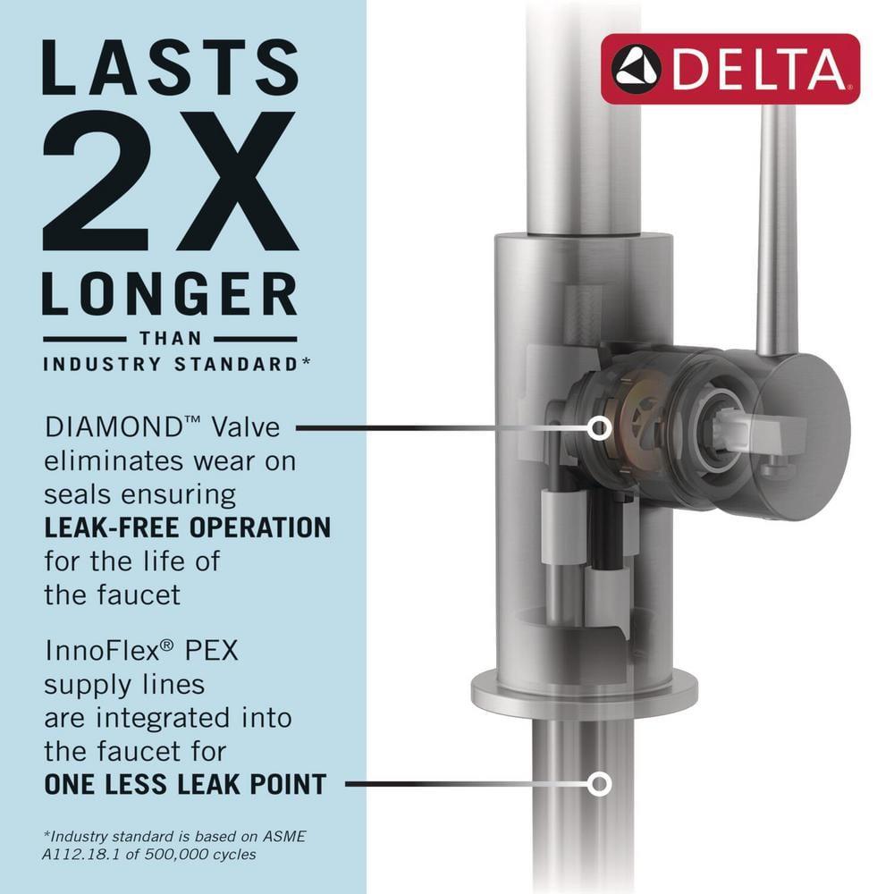 Essa Pull Down Single Handle Kitchen Faucet with MagnaTite Docking and Touch2O Technology