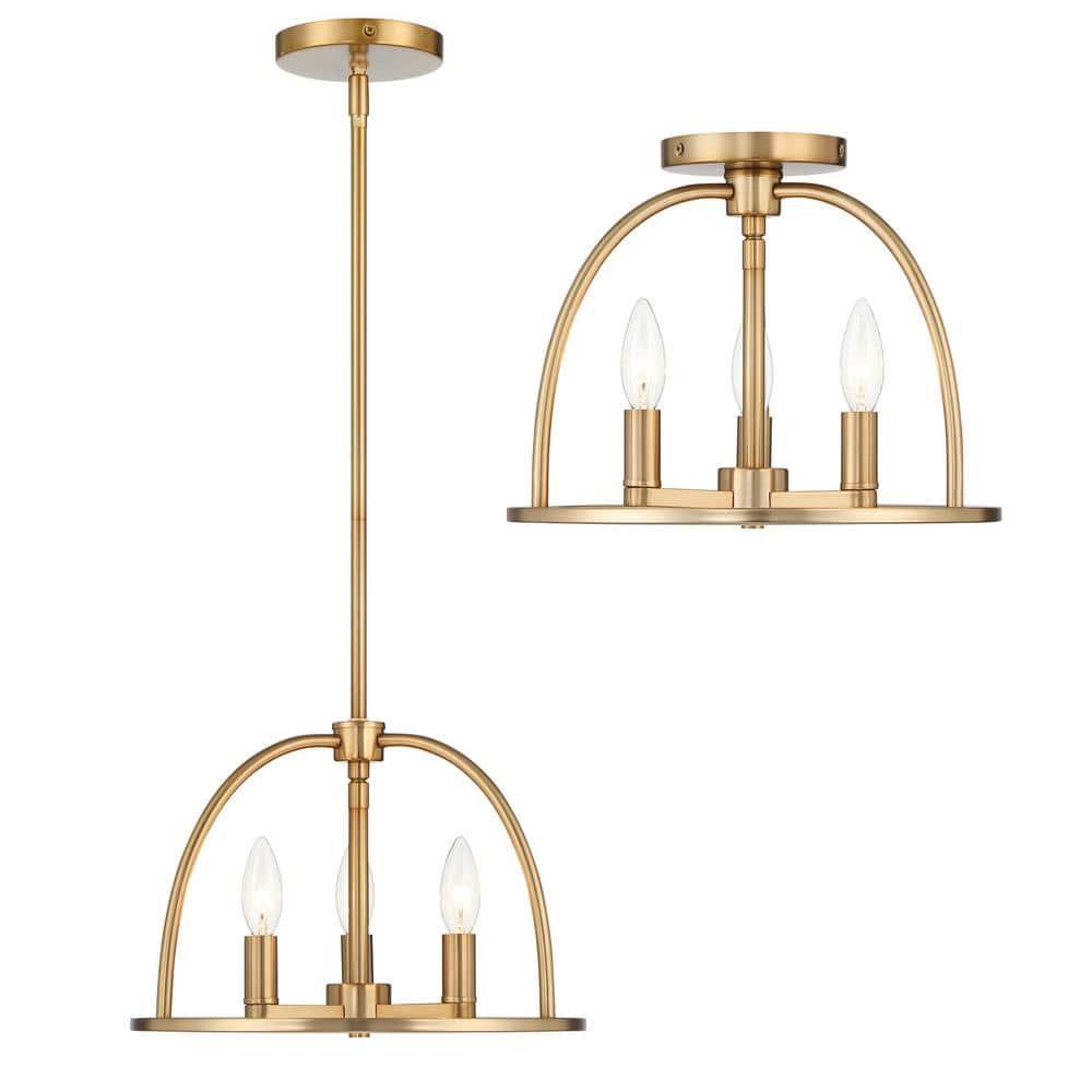 Crystorama Lighting Abbott 3 - Light Flush Mount in  Vibrant Gold