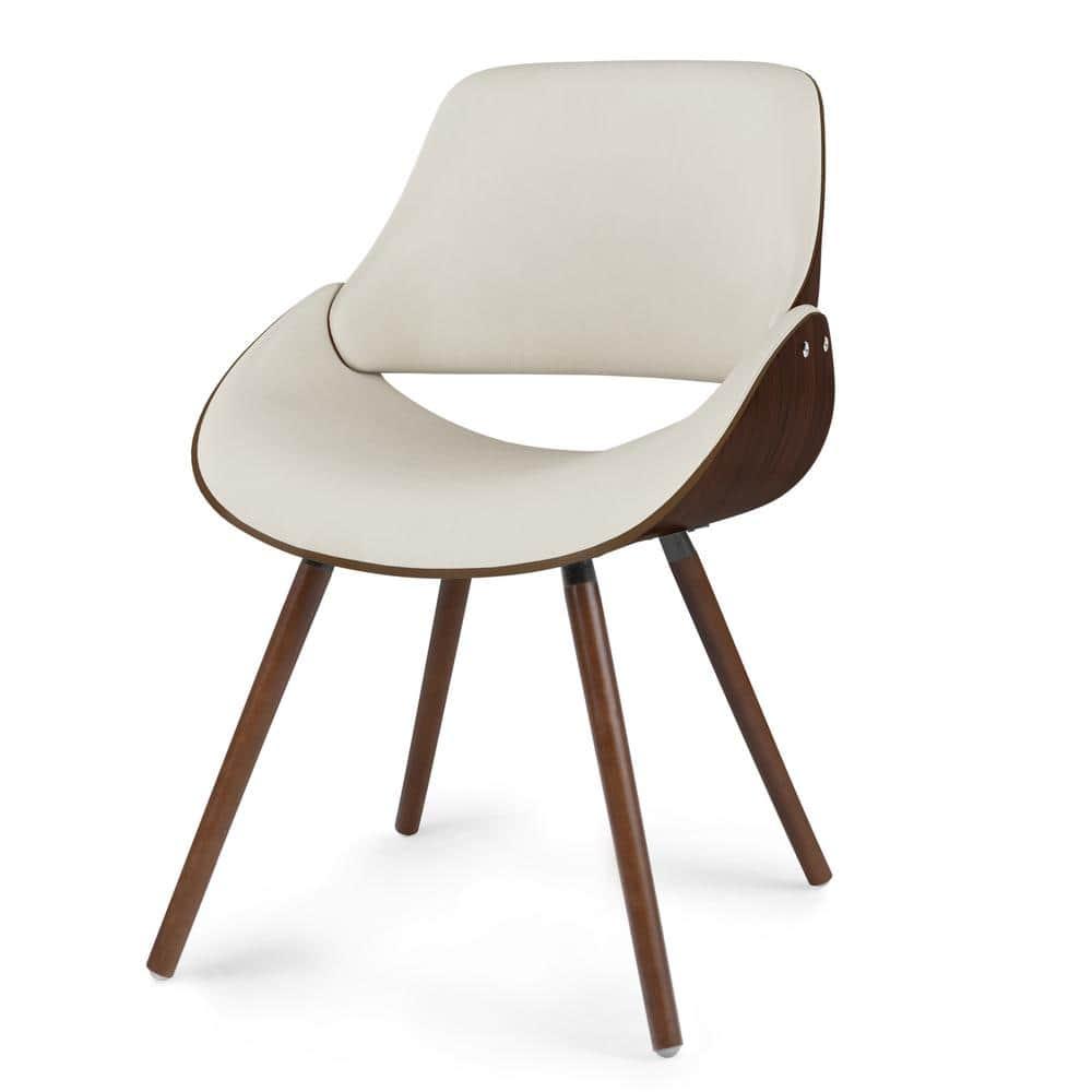 Simpli Home Malden Upholstered Dining Chair with Ergonomic Solid Wood Frame and Mid-Century Modern Style
