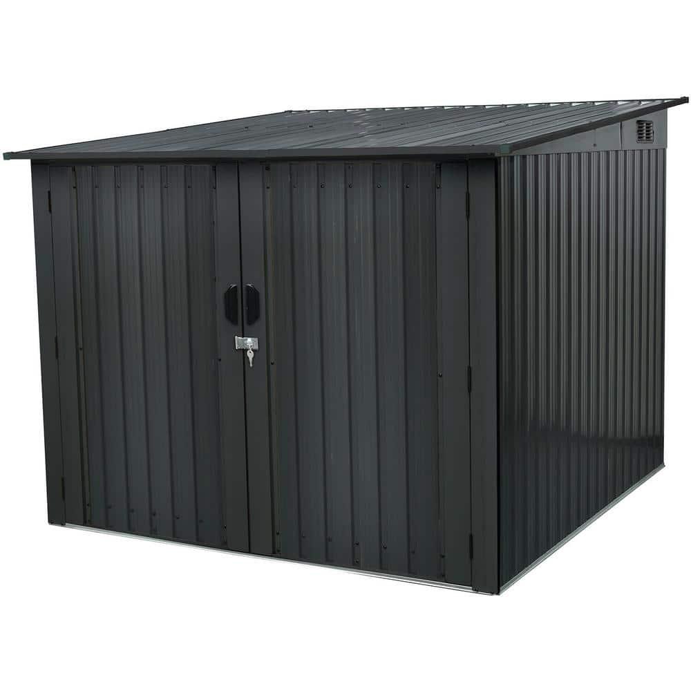 Hanover 6 ft. 9 in. W x 6 ft. 8 in. D Metal Horizontal Bike Shed