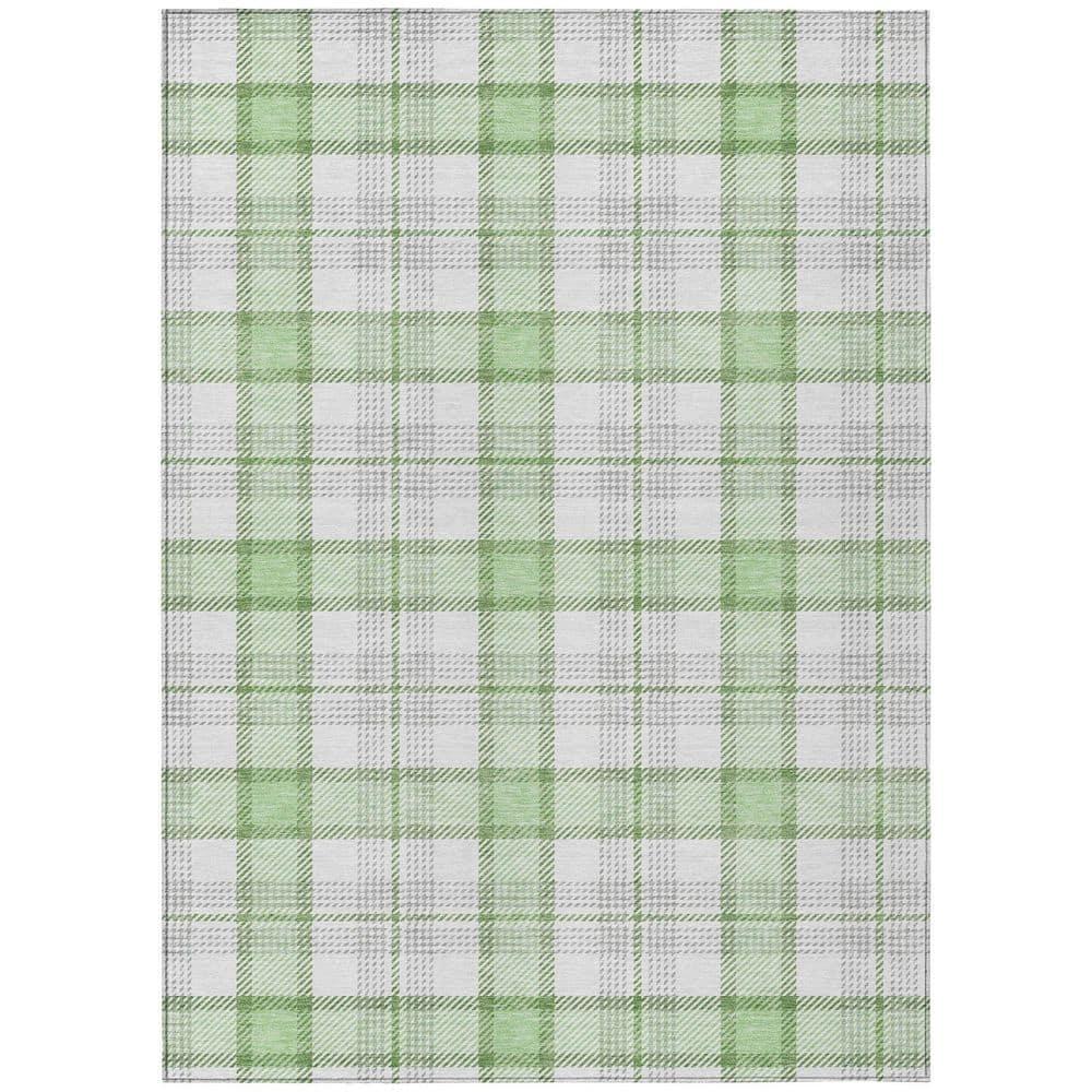 Machine Washable Indoor/Outdoor Chayden ACN1052 Mint Rug