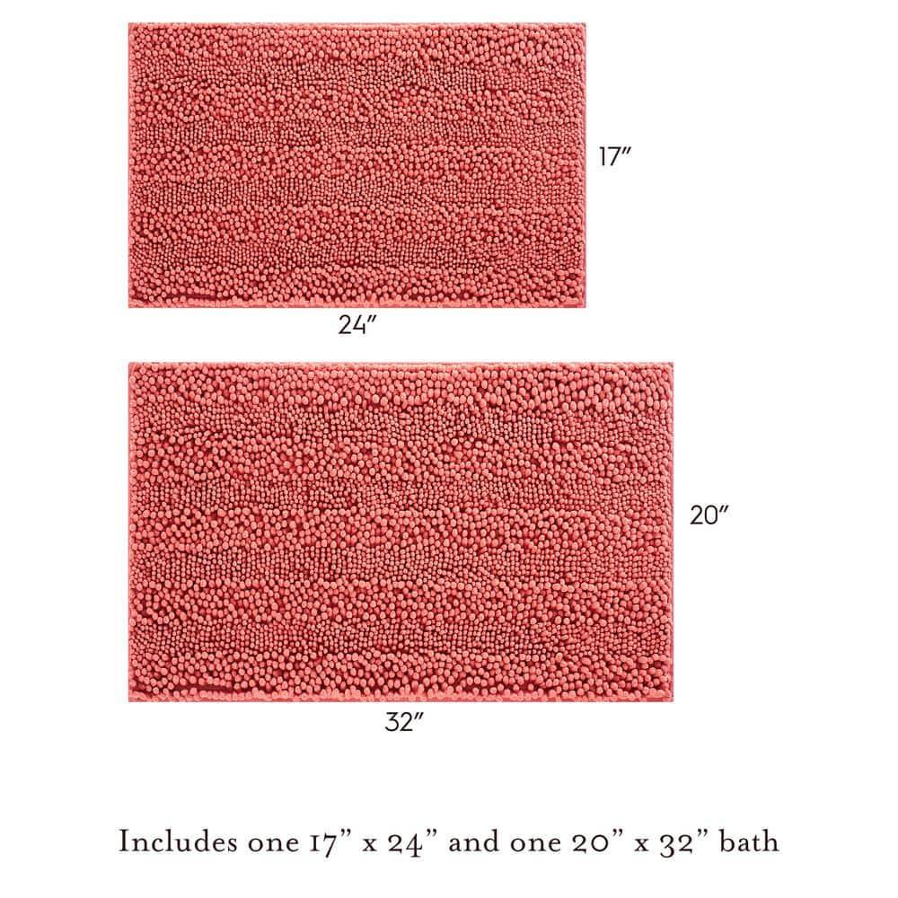 Laura Ashley Laura Ashley Astor Chenille 2 Pieces Non-Slip Bath Mat