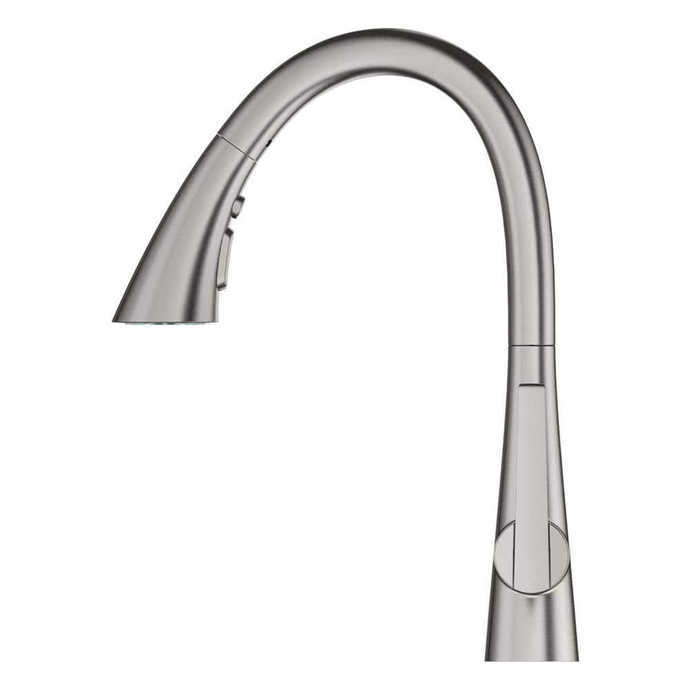 ZEDRA Single-Handle Pull Down Kitchen Faucet Triple Spray 1.75 GPM