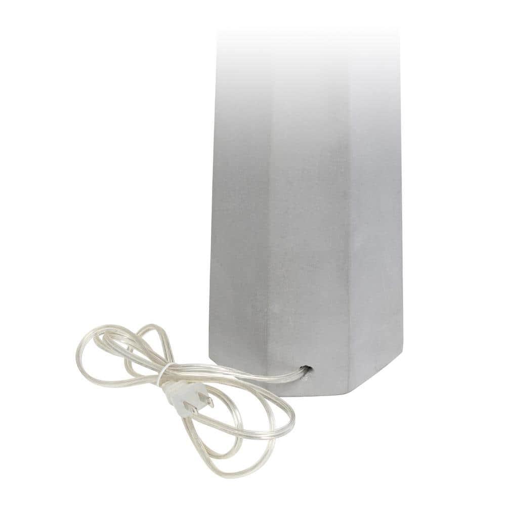 Elegant Designs Concrete Table Lamp with Fabric Shade