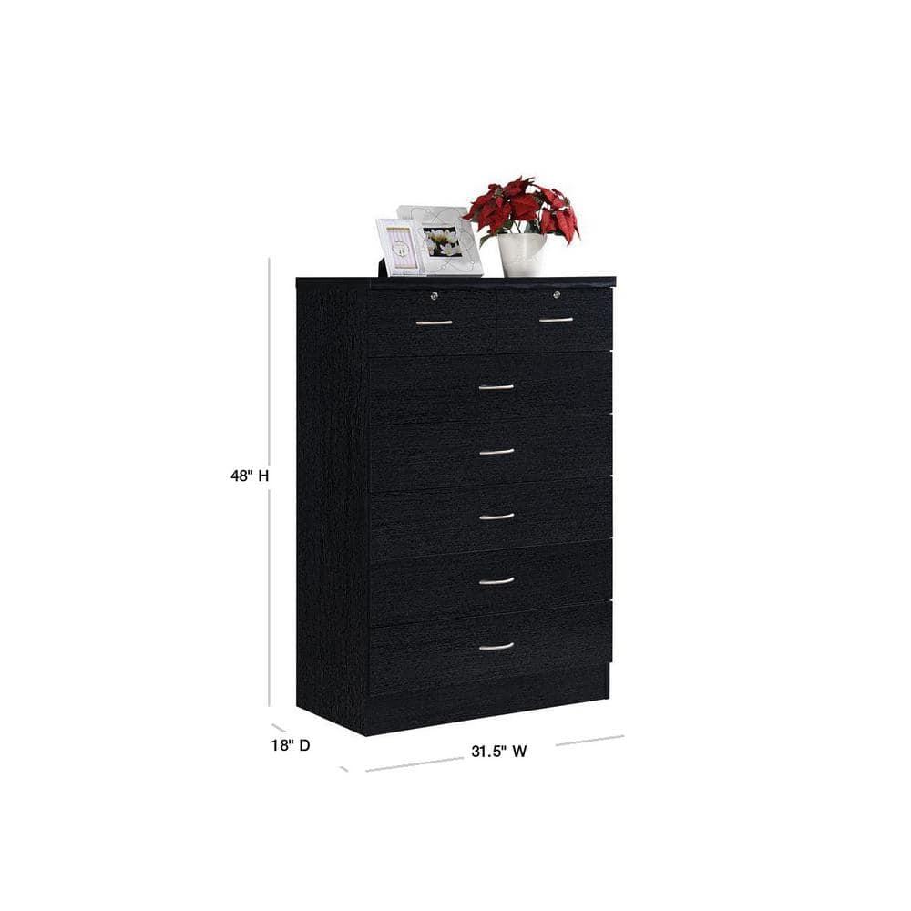 Hodedah  7 Drawer Jumbo Chest