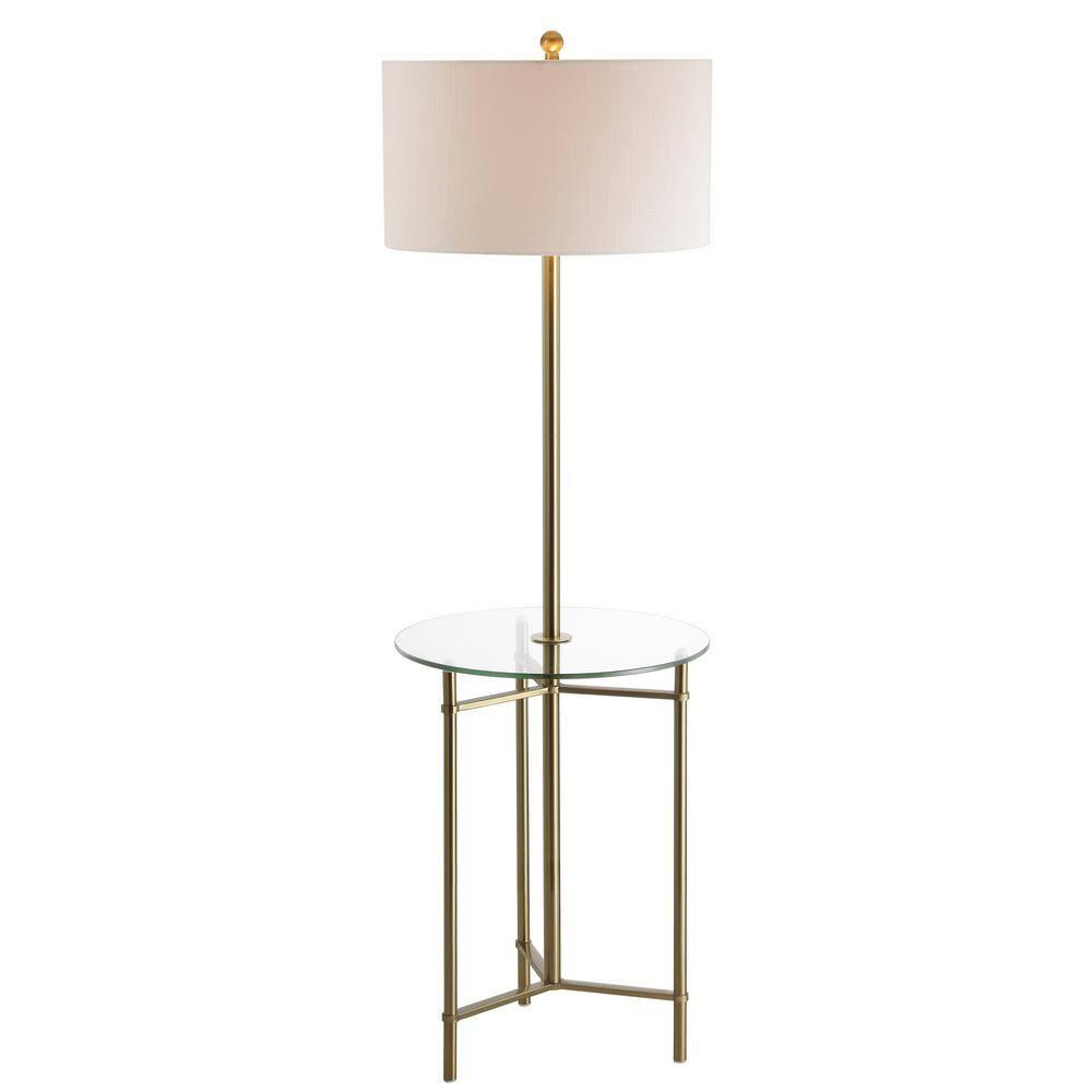 Jonathan Y Charles Metal/Glass Led Side Table And Floor Lamp