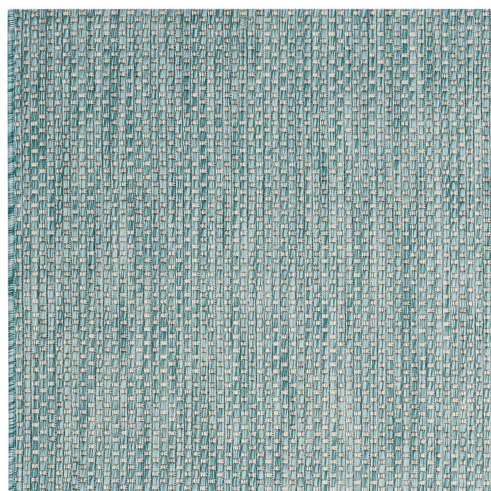 Courtyard CY8521 Power Loomed Indoor/Outdoor Area Rug - Aqua/Grey - 5'3"x7'7" - Safavieh.