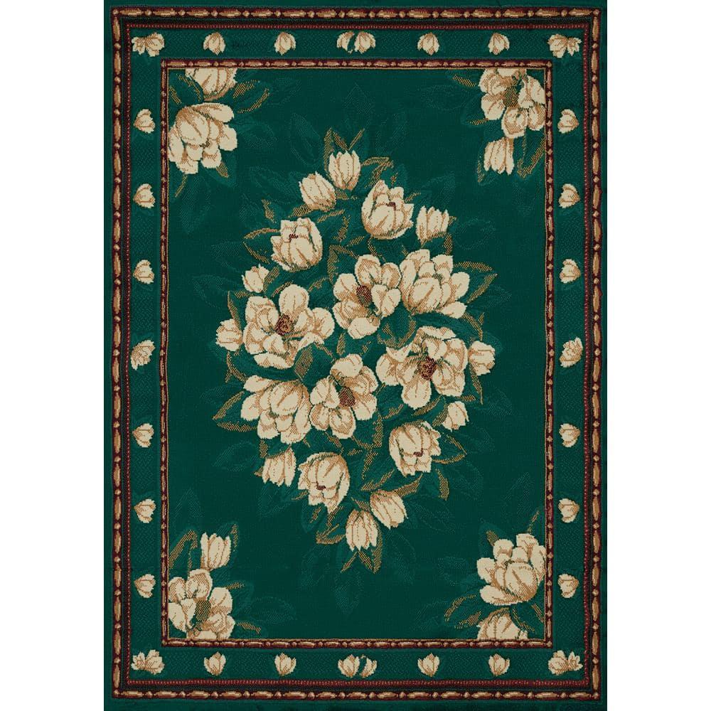 United Weavers Brunswick Eloise Traditional Floral Accent Rug, Hunter, 1'10" x 3'