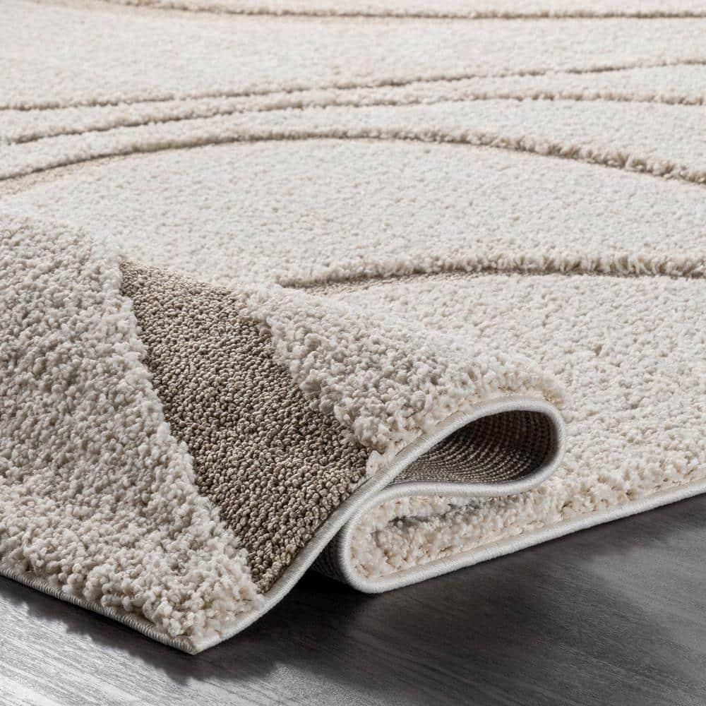nuLOOM Carolyn Modern Shag Area Rug, 9' 2" x 12', Cream