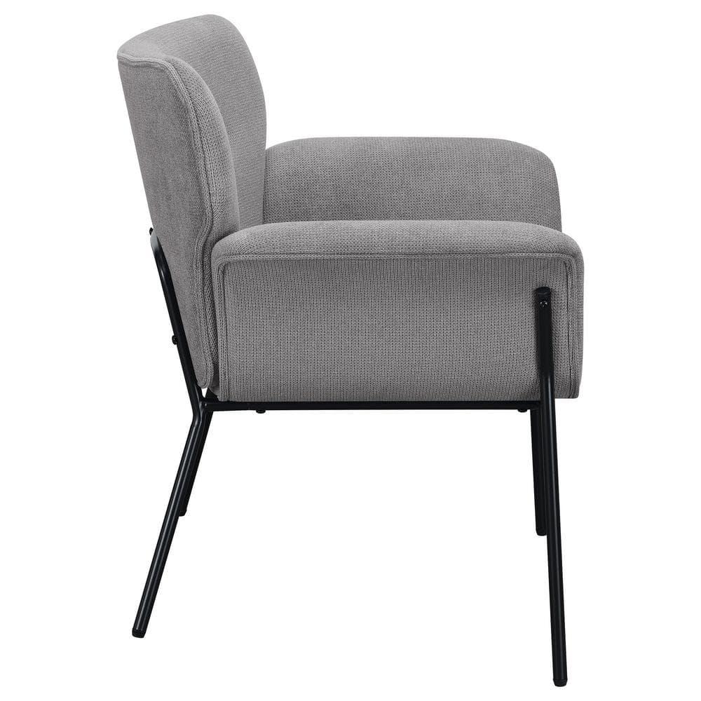 Coaster Davina Modern Upholstered Flared Arms Accent Chair Ash Gray