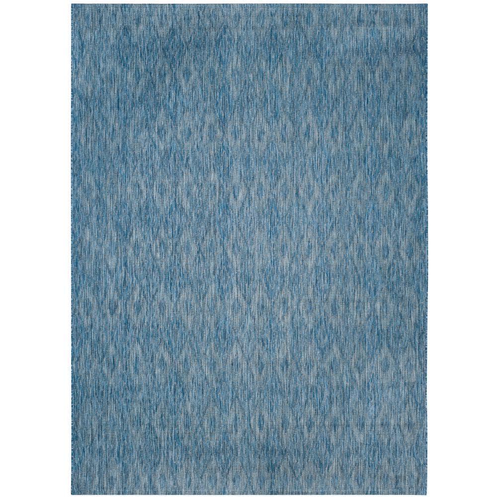 Courtyard CY8522 Power Loomed Indoor and Outdoor Area Rug - Navy/Navy - 8'x11' - Safavieh