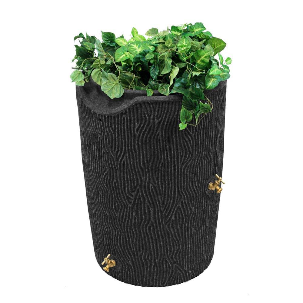 Good Ideas Good Ideas 50 Gallons Plastic Drainable Dual Overflow Planter Rain Barrel