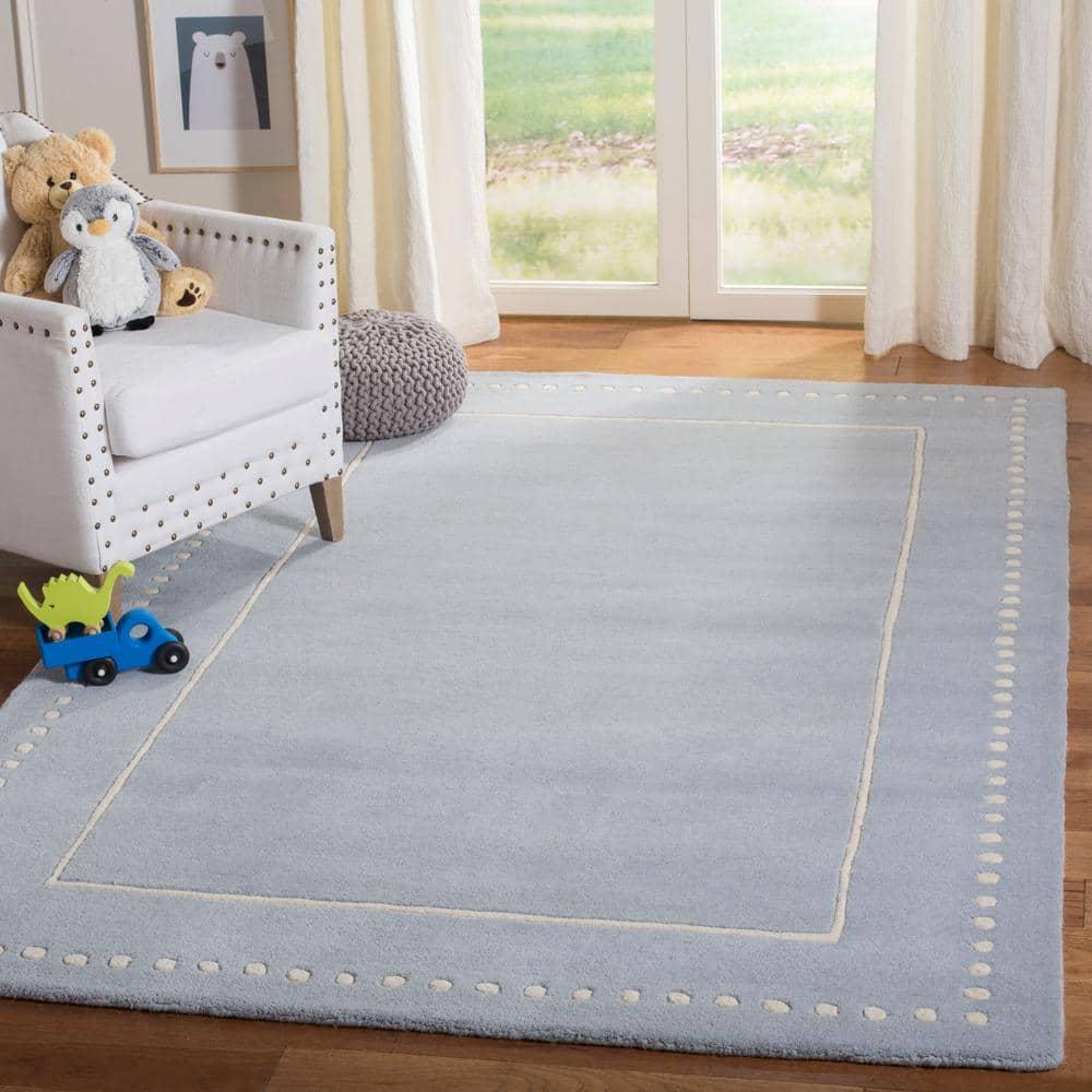 Bella BEL151 Hand Tufted Area Rug - Light Blue/Ivory - 4'x6' - Safavieh.