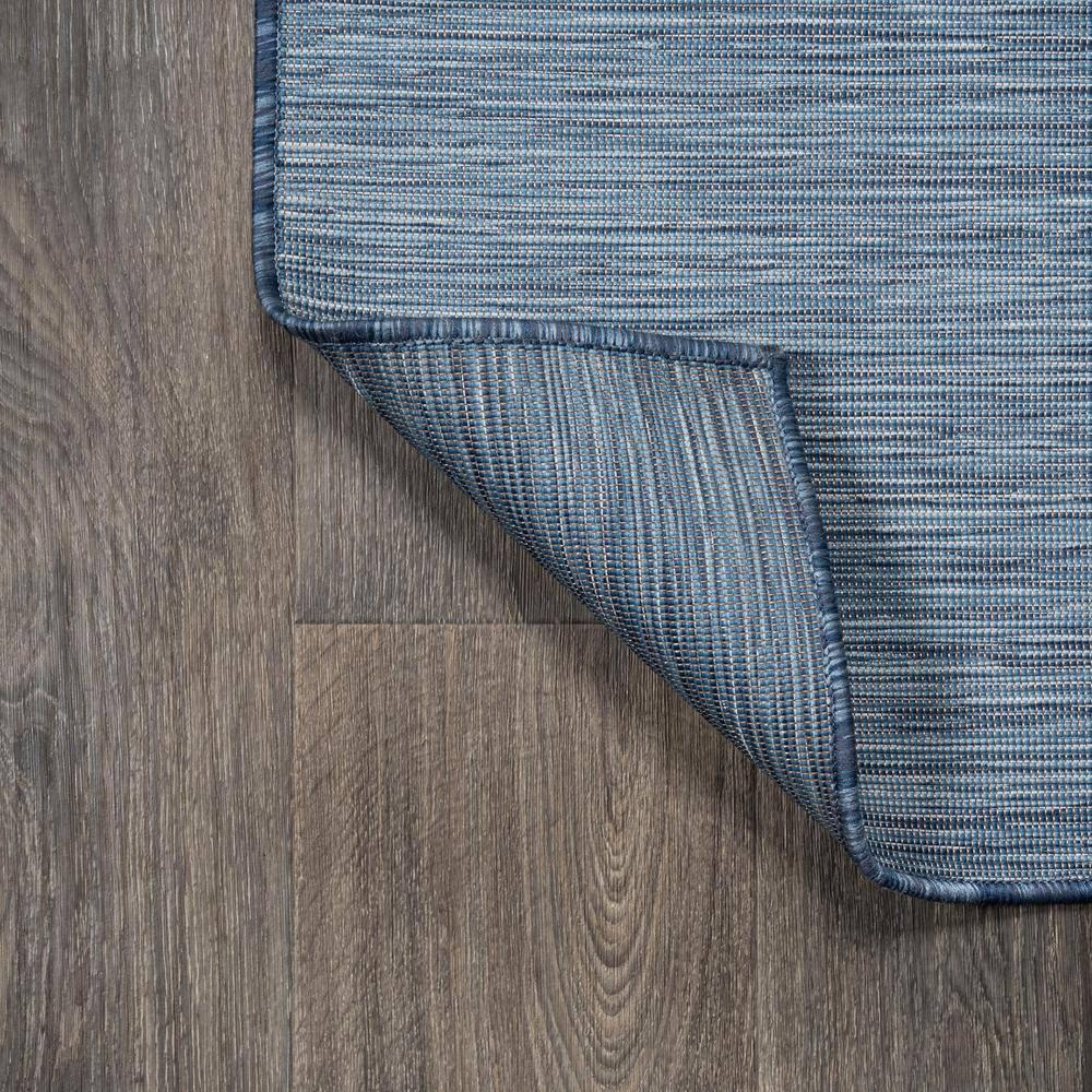 8'x10' Ethan Modern Flatweave Solid  Area Rug, Blue - JONATHAN Y