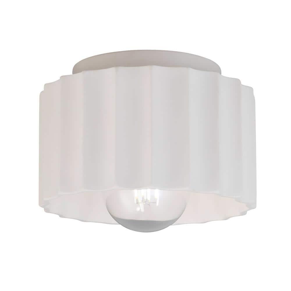 Justice Design Group Cer-6183 Radiance 8" Wide Flush Mount Drum Ceiling Fixture - Beige