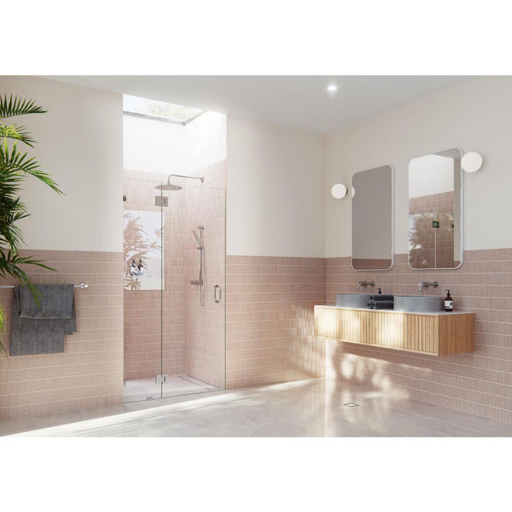 Glass Warehouse Halo 44.5 in. x 78 in. Frameless Glass Hinge Shower Door GW-GH-44-5-CH