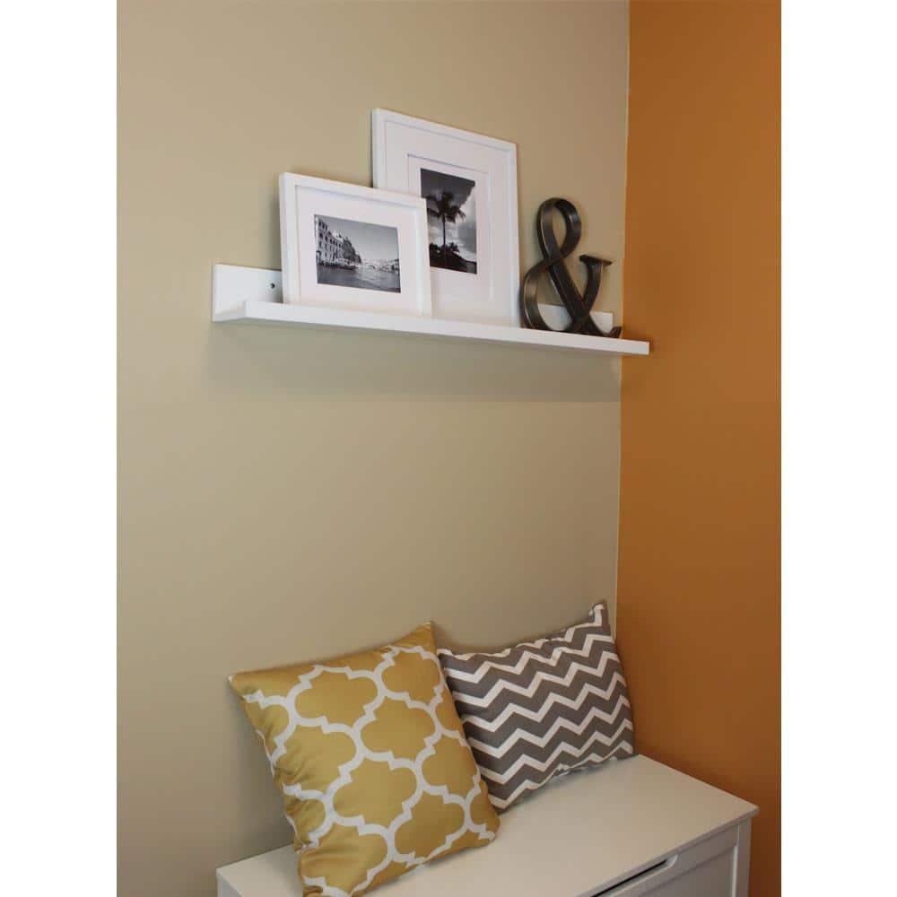 Generic Traditional 4.5" x 35.4" White matt Finish Floating Shelf
