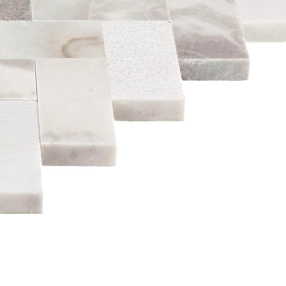 Minute Mosaix Natural Stone Herringbone Mosaic Sheet Floor &Wall Tile