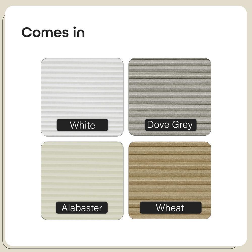 Achim Top Down Bottom Up Indoor Cordless White Polyester Light Filtering Window Cellular Shade, 64" L x 27" W