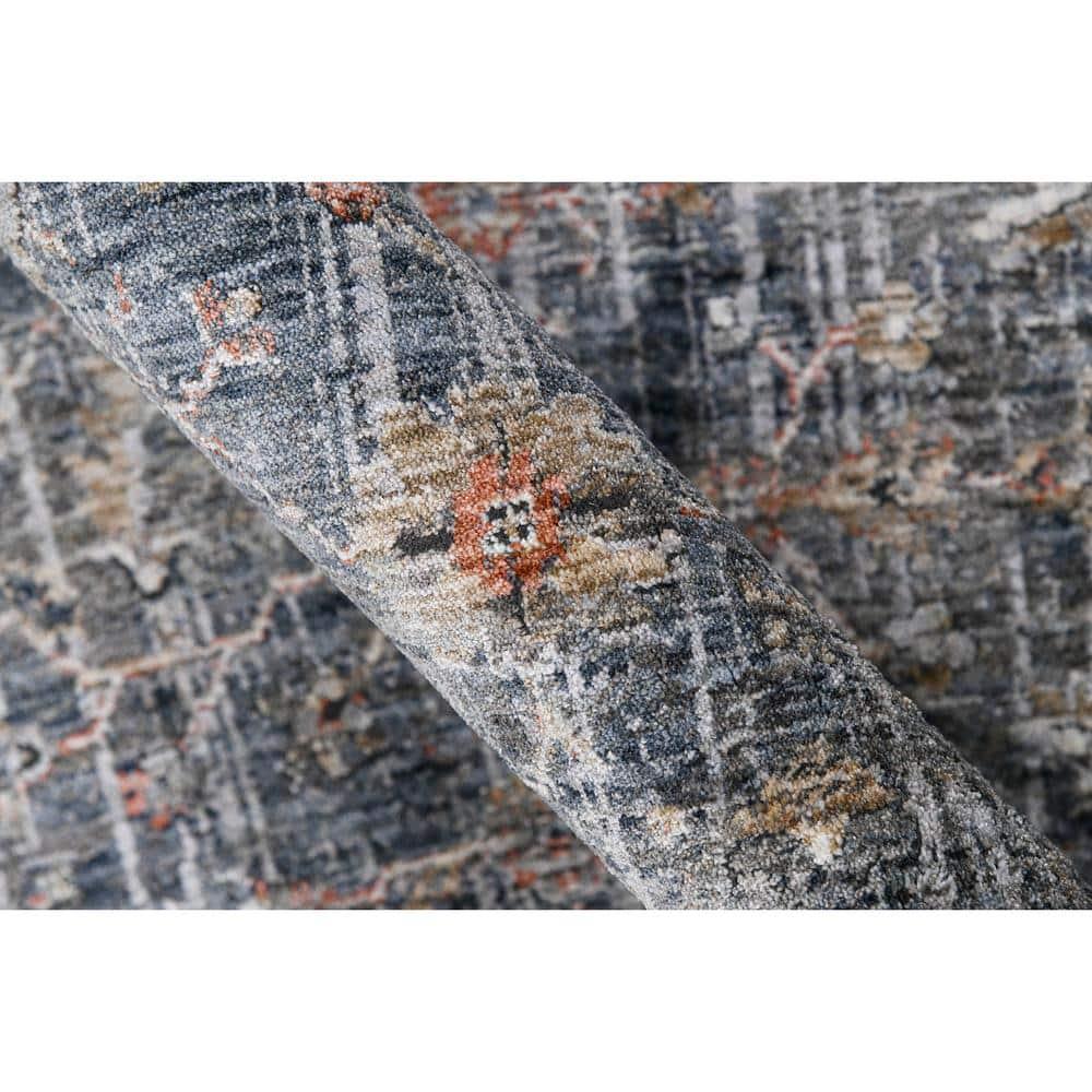 Elynna Transitional Bordered Premium Polyester Performance Area Rug