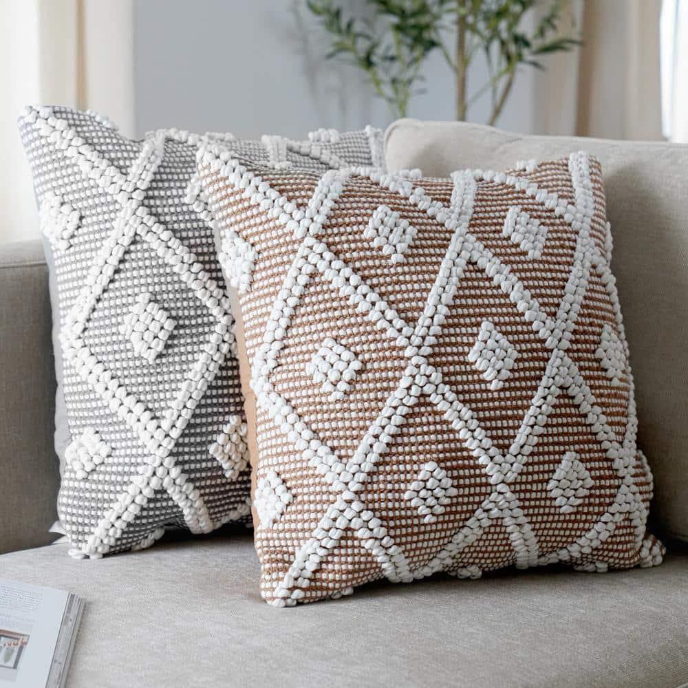 Lush Decor Geometric Square Pillow Cover