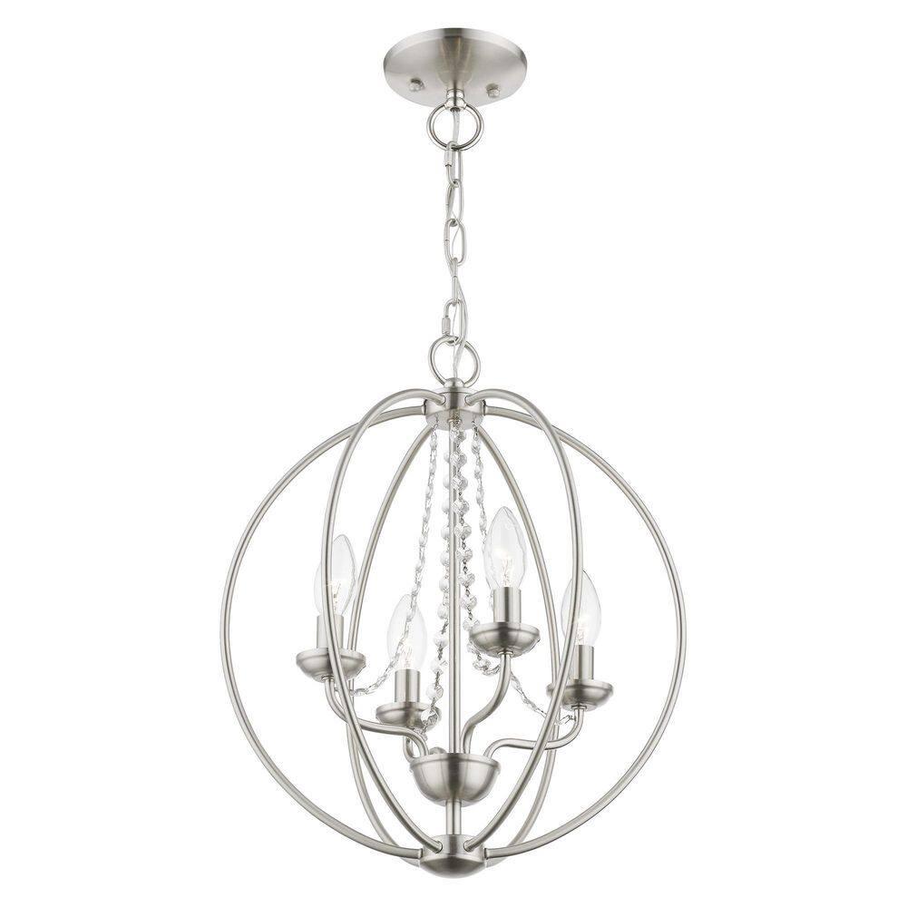 Livex Lighting Arabella 4 - Light Chandelier in  Brushed Nickel
