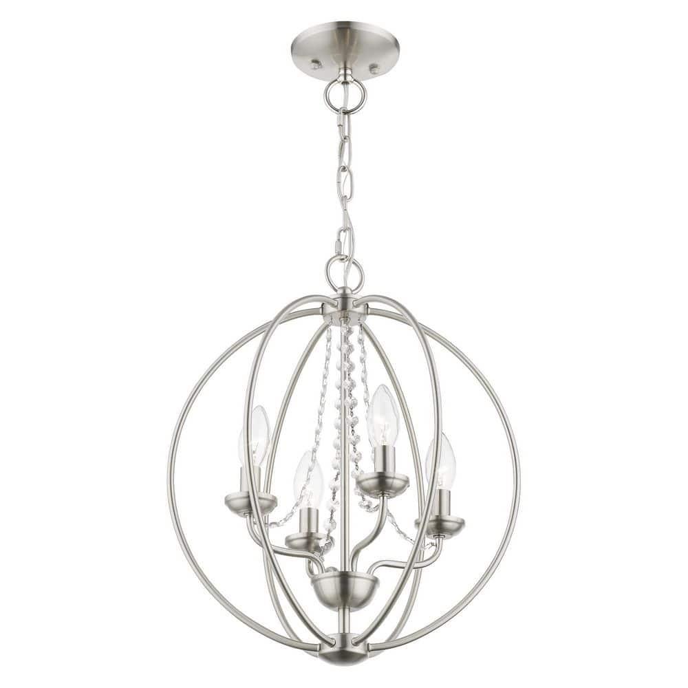 Livex Lighting Arabella 4 - Light Chandelier in  Brushed Nickel