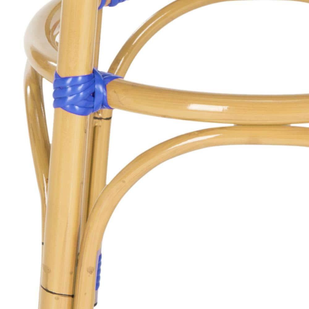 Kipnuk Barstool - Indoor/Outdoor - FOX5211 - Blue/White - Safavieh