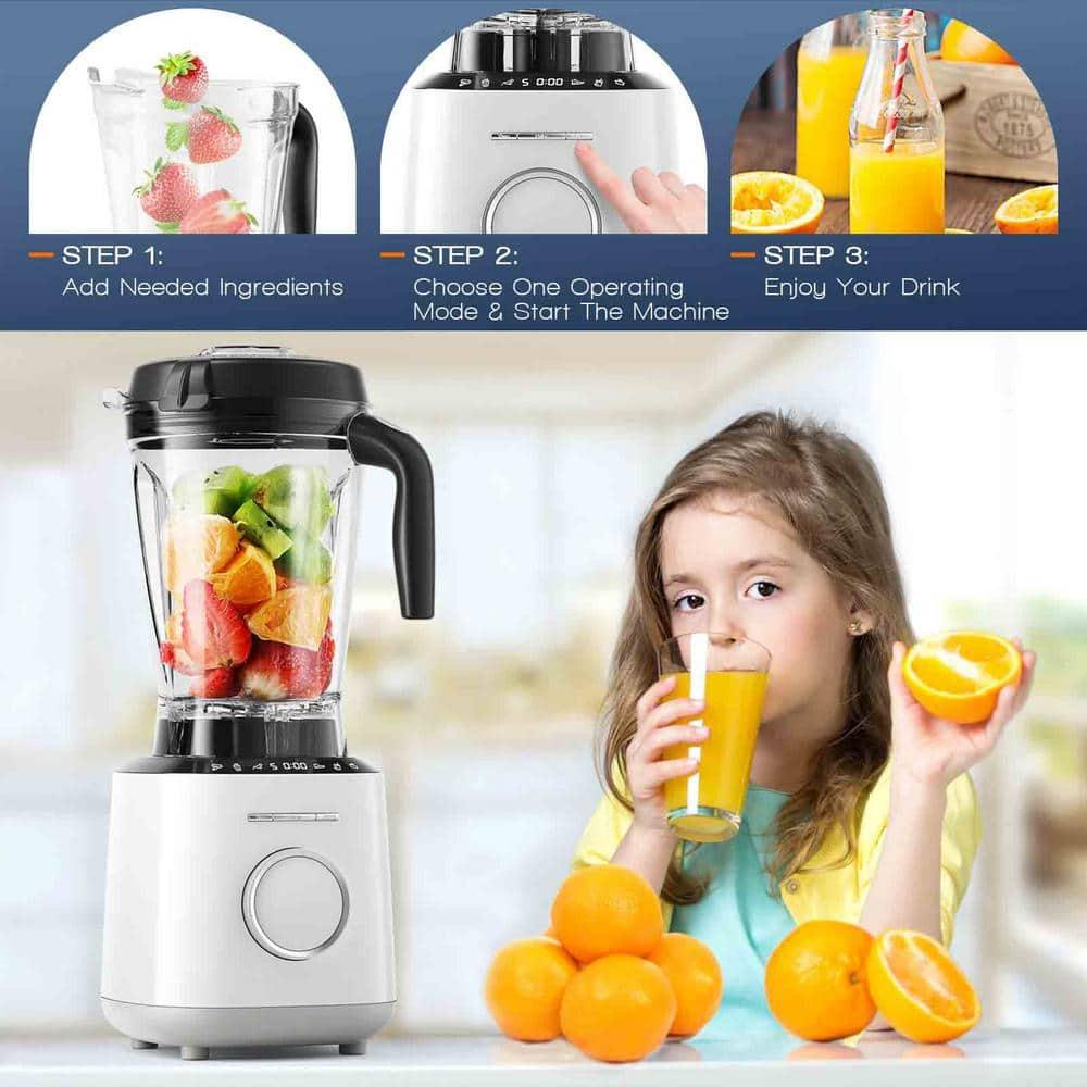 Costway 1500W Countertop Smoothies Blender 10 Speed w/ 6 Pre-Setting Programs