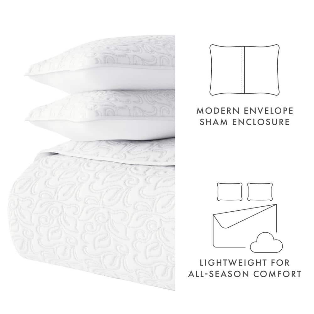 Becky Cameron Becky Cameron Elegant Floral Stitching Quilt Set