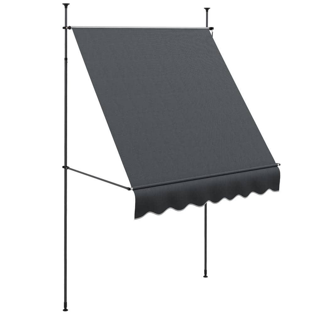 Outsunny D Polyester Cover Retractable Patio Awning