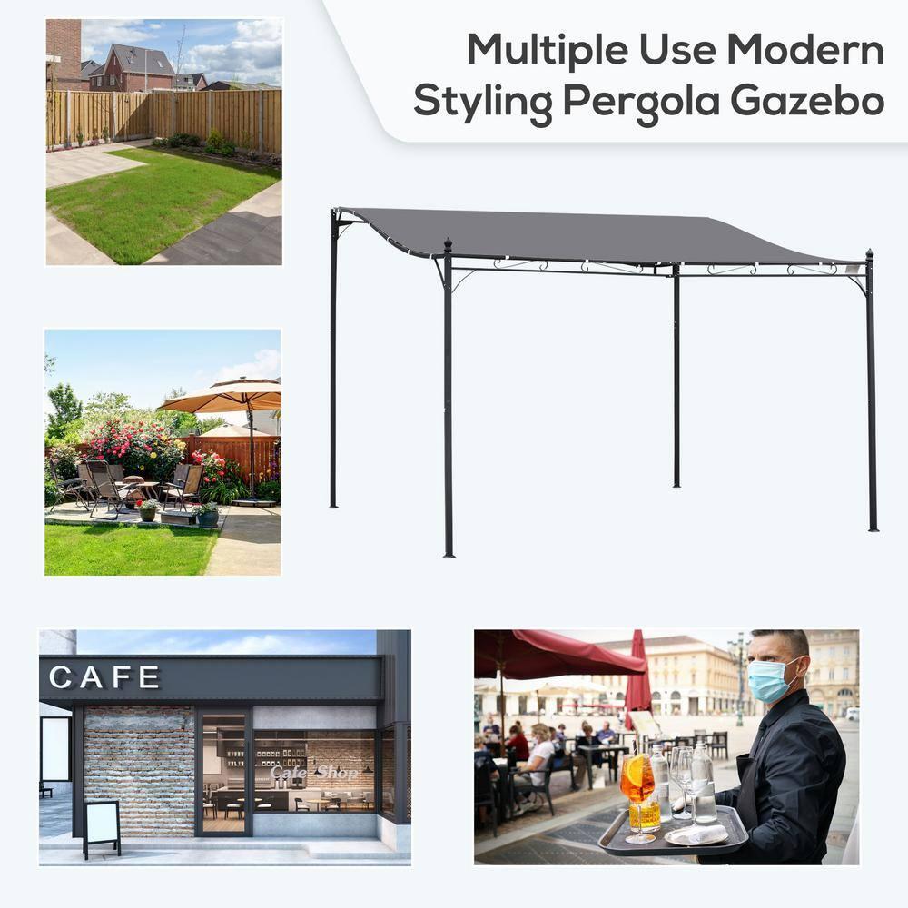 Outsunny 13 Ft.W x 10 Ft. D Canvas Pergola with Canopy