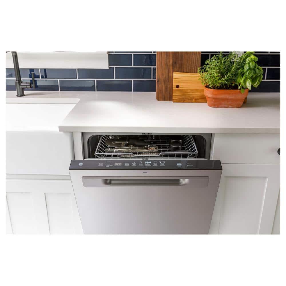 GE® Top Control with Plastic Interior Dishwasher with Sanitize Cycle & Dry Boost