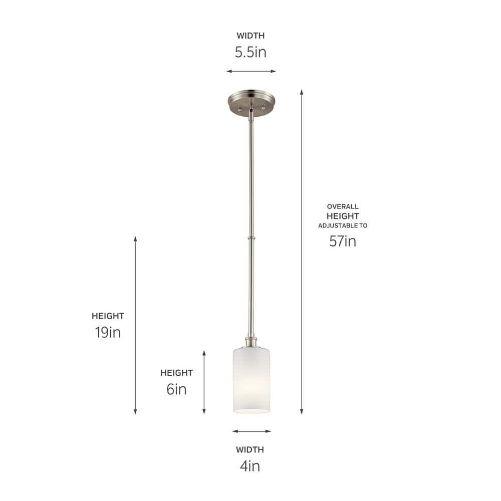 Kichler Lighting Joelson 1 - Light Pendant in  Brushed Nickel