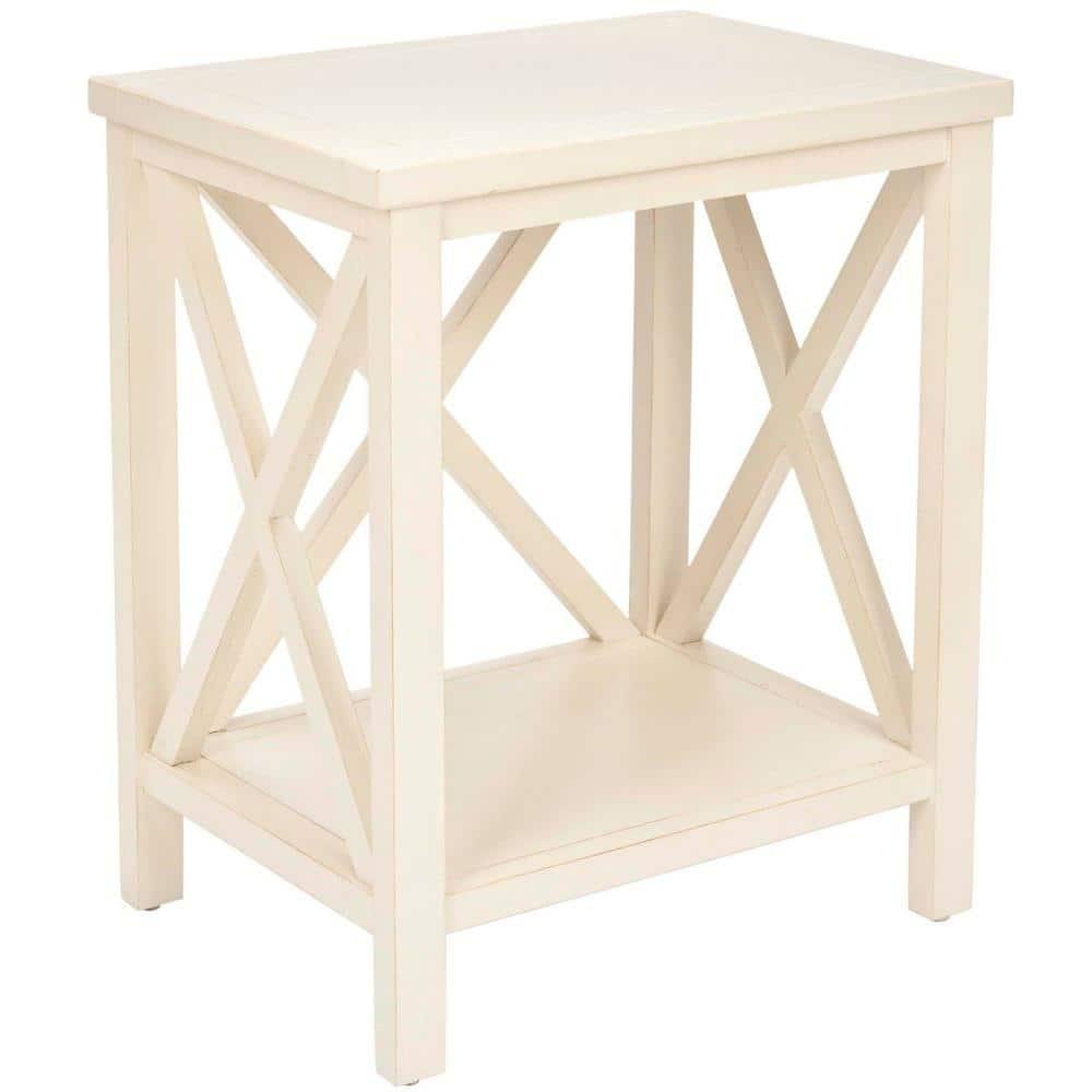 Candace End Table - White - Safavieh.