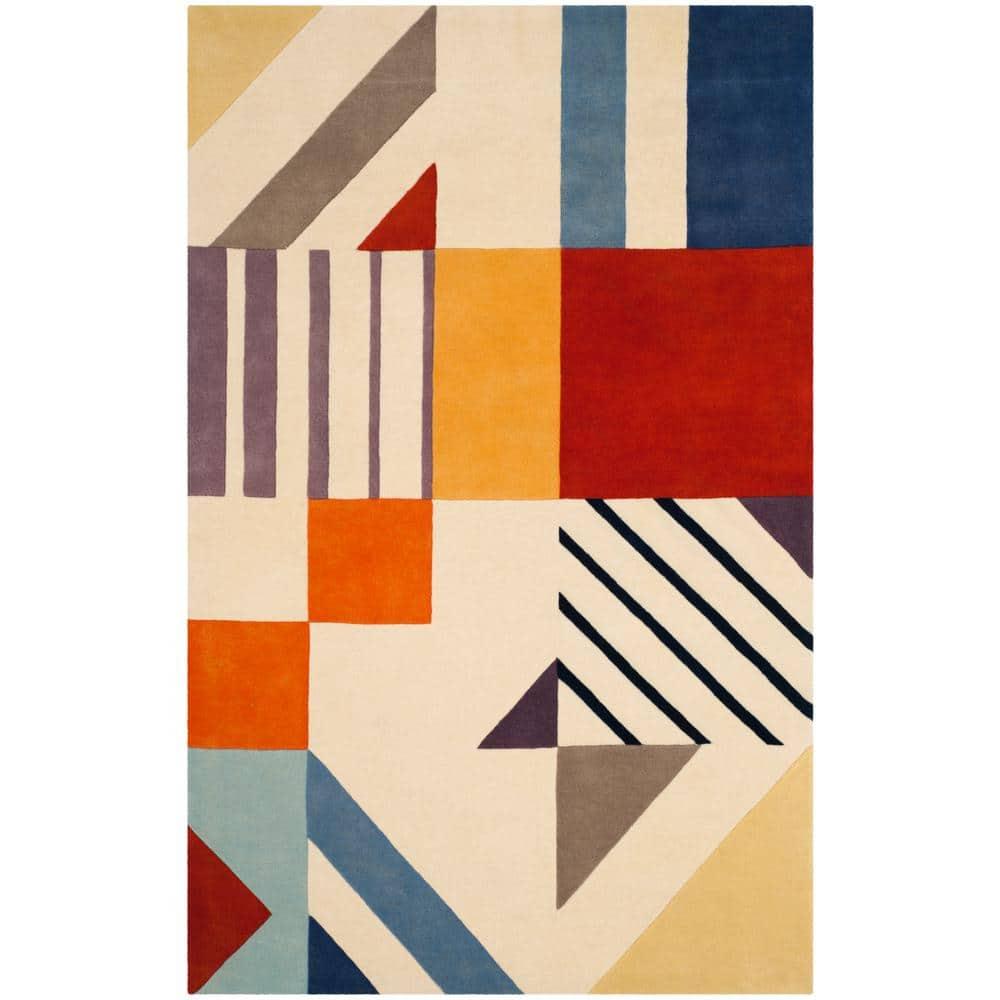 Tripoli Hand Tufted Wool Ivory/Multi Rug