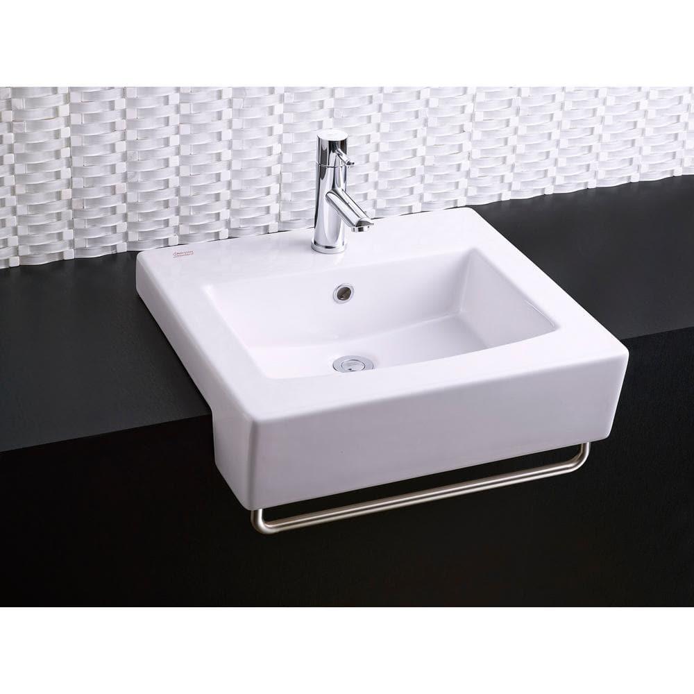 american standard 8412000.002 boxe semi- countertop sink towel bar