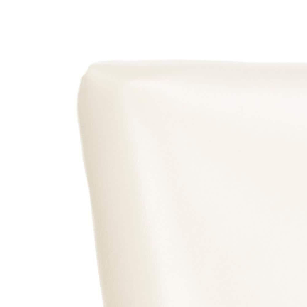 Becca 19''H Dining Chair with Silver Nail Heads - Cream/Leather - Safavieh