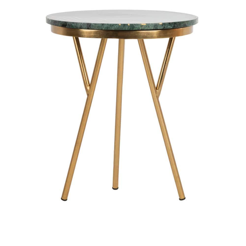 Safavieh  Coletta Marble Accent Table - Dark Green - 18" x 18" x 23"