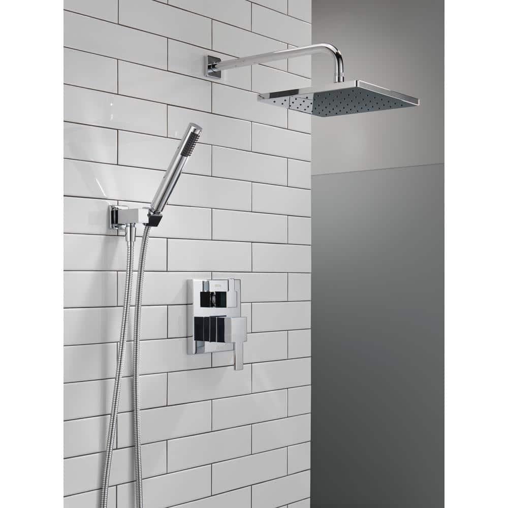 Modern Raincan Square Shower System, Rain Shower Head with Handheld Spray, Shower Faucet Set