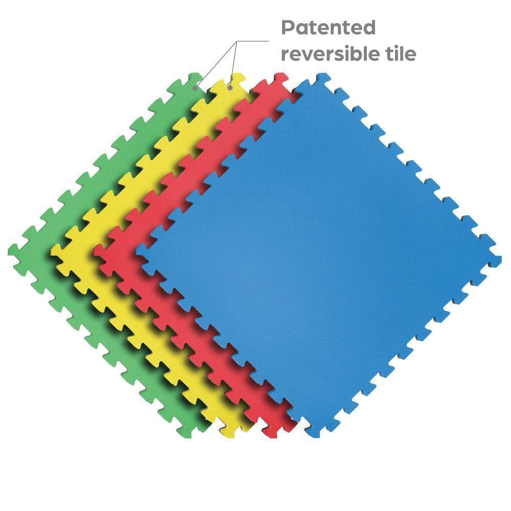 Norsk 24-in W x 24-in L x 0.47-in T Interlocking Foam Gym Floor Tile ( 16-sq ft ) 4 -Pack