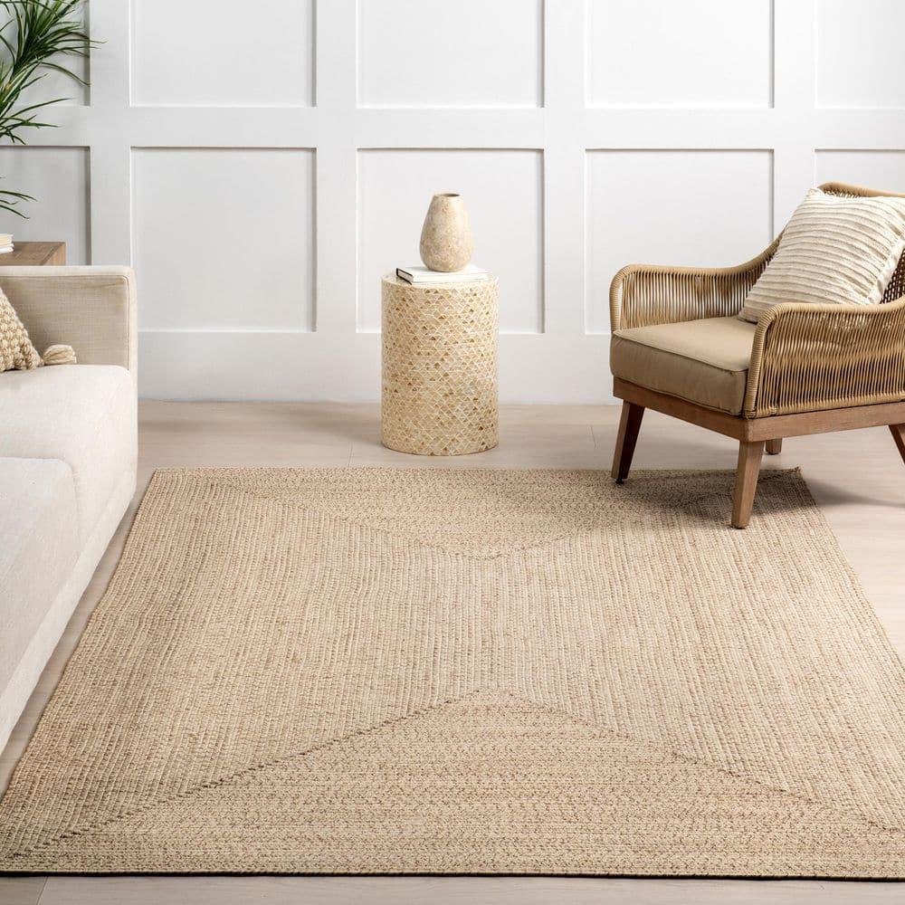 nuLOOM Wynn Braided Indoor/Outdoor Tan 8' x 11' Casual Area Rug
