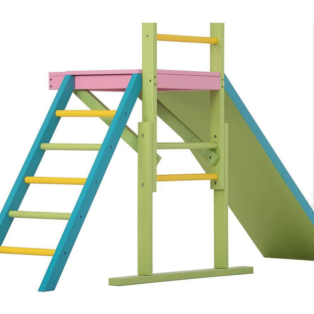 Avenlur Grove - Wood indoor 8-in-1 Wall Jungle Gym, Color