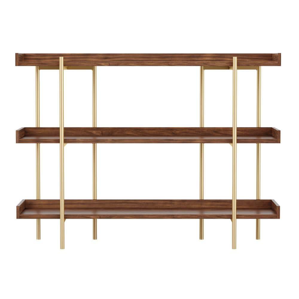 Martha Stewart Raines Martha Stewart Emmett 3 Shelf Storage Display Unit Bookcase with Metal Frame