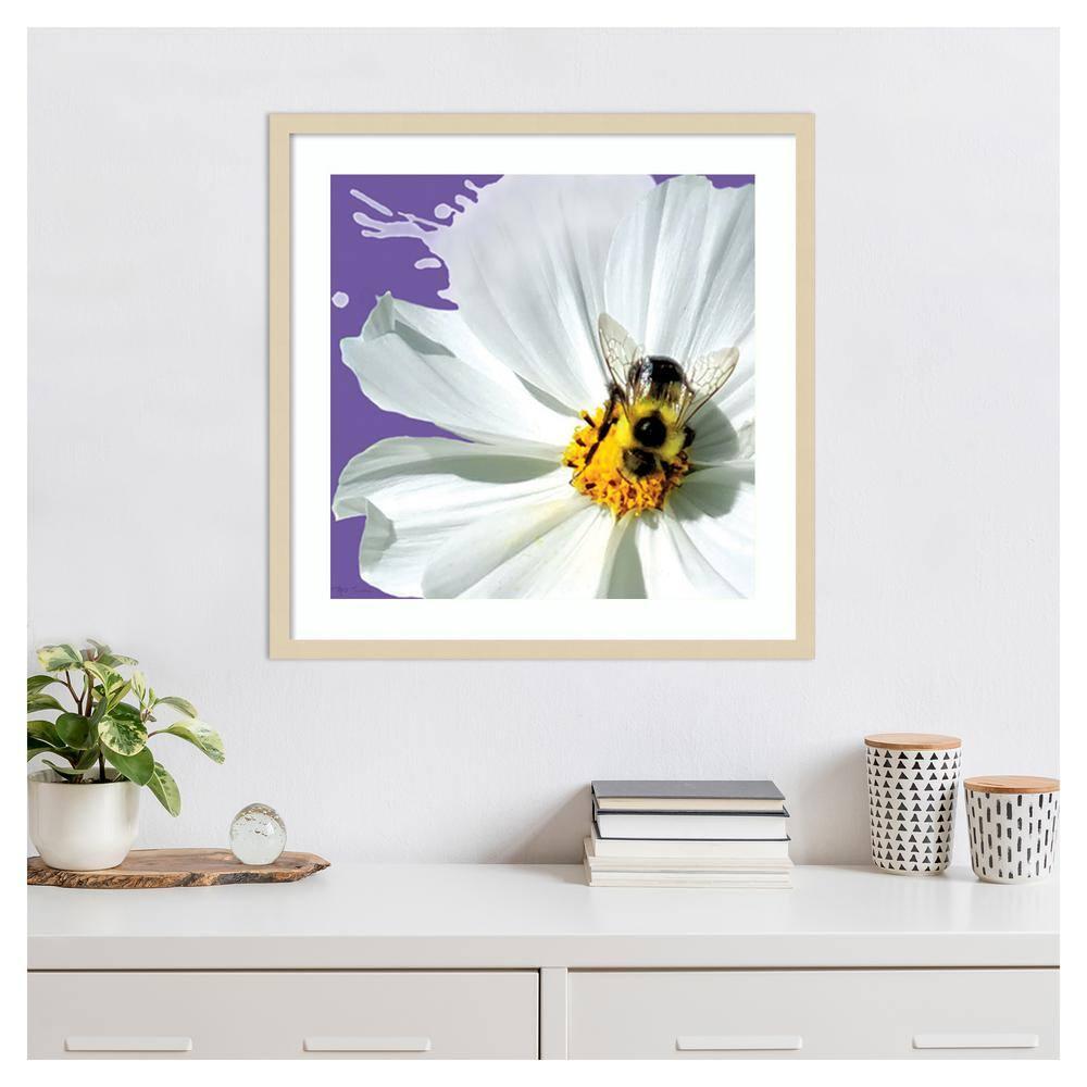 Amanti Art 25"x25" Flower Pop IV by Marie Elaine Cusson Wood Framed Wall Art Print
