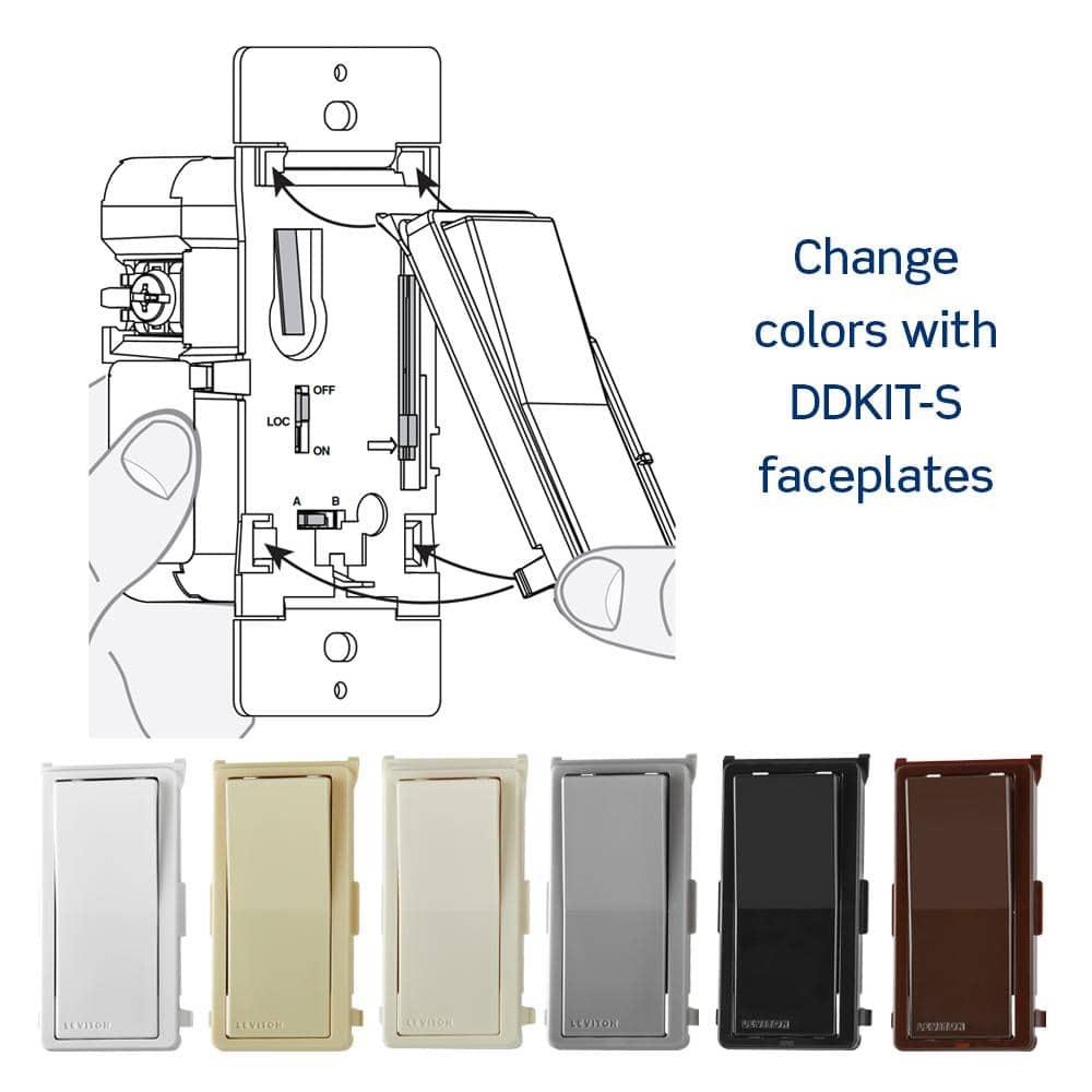 120VAC Decora Digital/Decora Smart Coordinating Switch Remote, 3-Way or up to 9 Additional Locations, Ivory DD0SR-1Z
