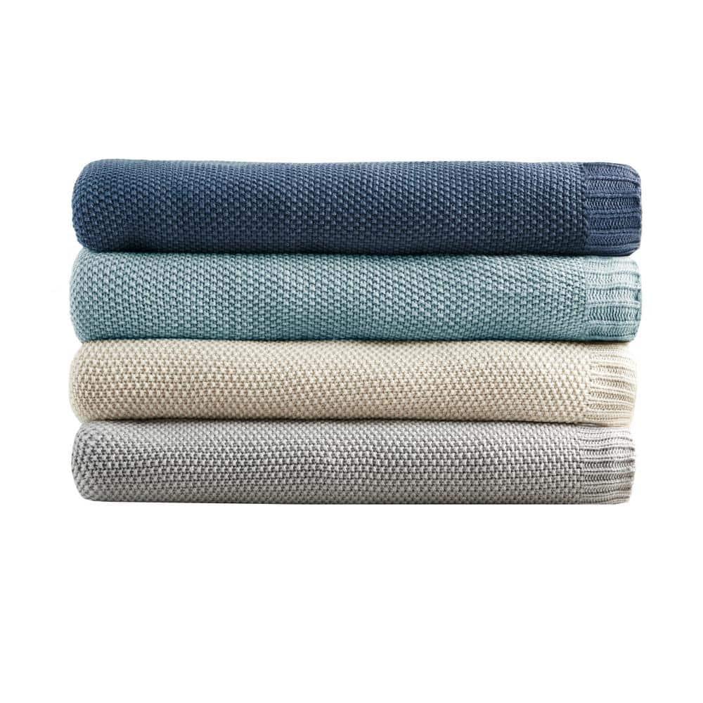 Ink and Ivy INK+IVY Bree Knit Blanket 3-Color Option Ivory King