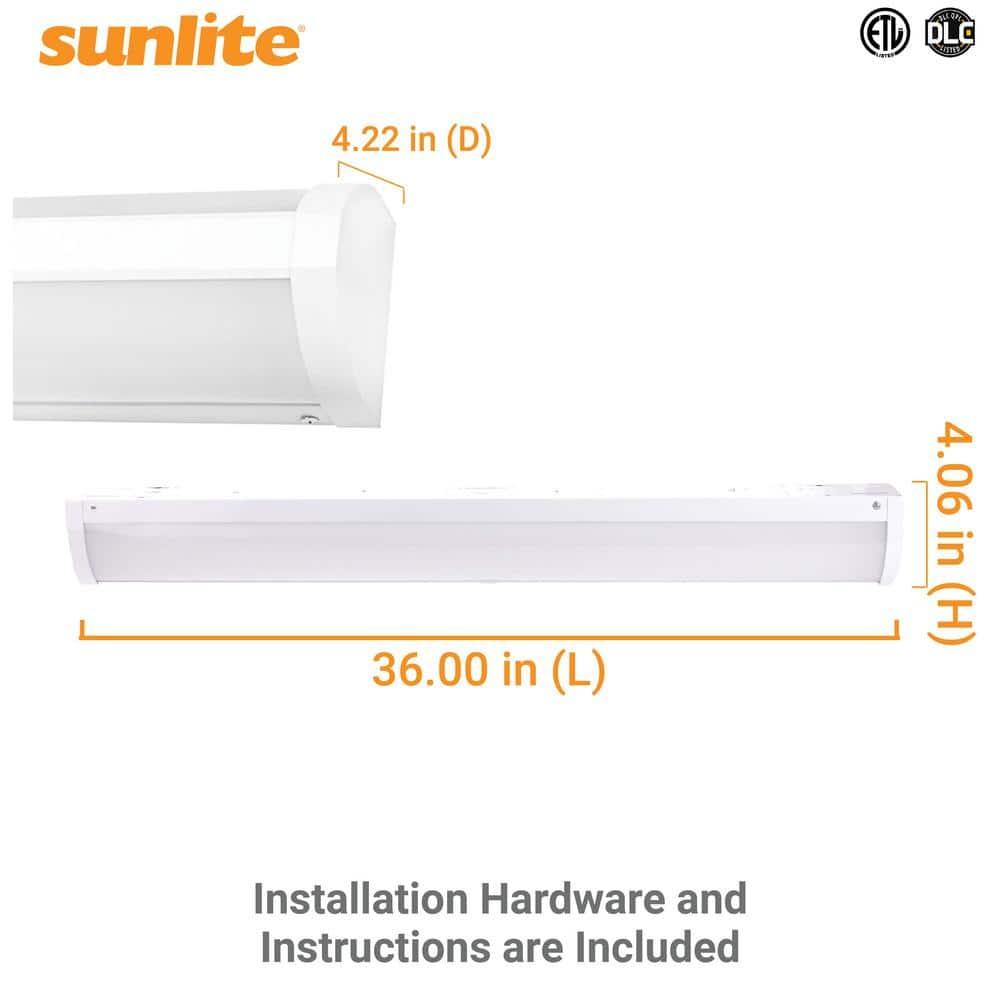 36-Inch Adjustable White LED Linear Bathroom Light Fixture