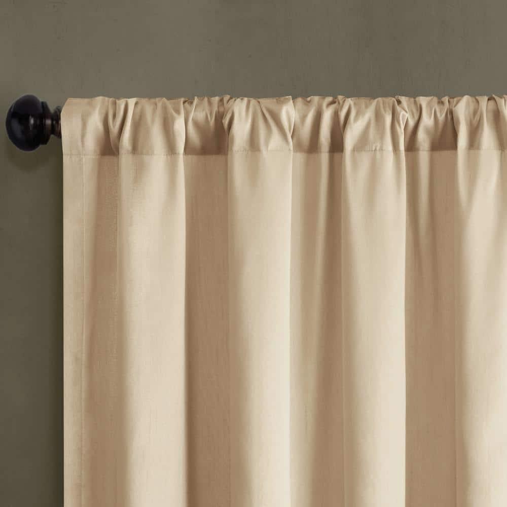 Andora Embroidered Branch Rod Pocket Single Curtain Panel